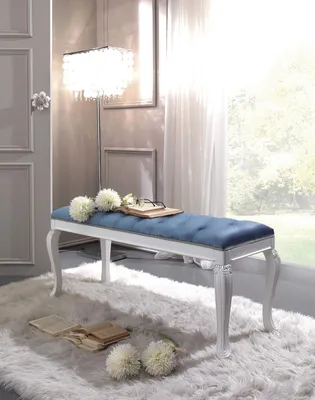 Immagine prodotto di Panca imbottita Chesterfield seduta imbottita sgabello tessuto tessuto stile legno design