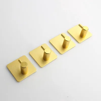 Produktbild von Jumadas Wandhaken - Selbstklebend - Wandhaken - Gold - Badezimmer - Zimmer - 5 Stück