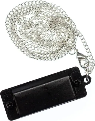 Produktbild von Mundharmonika Kette Halskette Spielbar Harmonika Blues Miniblings 60cm Schwarz