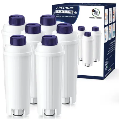 Productafbeelding van Waterfilter vervanging voor De'Longhi DLSC002 volautomatische koffiemachines, 6 stuks