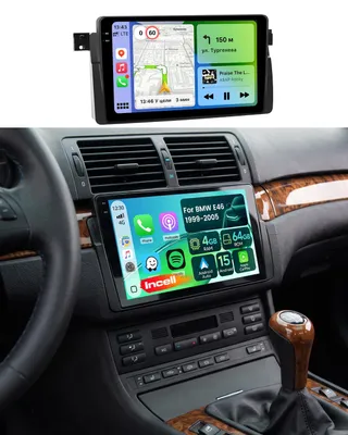 Productafbeelding van 4+64GB 9" InCell Autoradio voor E46 1999-2005 met GPS en Bluetooth