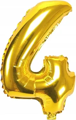 Obrázok produktu pre Ravi fóliový balón číslo 4 zlatý 60 cm