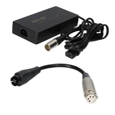 Immagine prodotto di Caricabatterie rapido e adattatore di carica adatti alle batterie aftermarket Yamaha PW-X e PW Series SE, TE da 36 volt