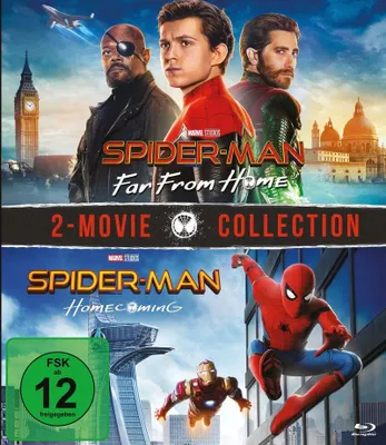 Produktbild von PLAION Spider-Man: Far From Home / Spider-Man: Homecoming (2 Blu-rays), Film, Blu-ray, Deutsch, Englisch, Türkisch, 262 min, Spider-Man: Far From Home / Spider-Man: Homecoming, Abenteuer