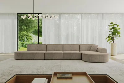 Produktbild von ALTDECOR Ecksofa in L-Form MARI-L3 - 413x171x79,5 cm Braun - Corner Sofa Bett Eckcouch Couch Wohnlandschaft Cauchsofa