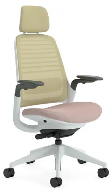 Ergonomischer Bürostuhl mit Lendenstütze, 4D-Armlehnen, Kopfstütze
