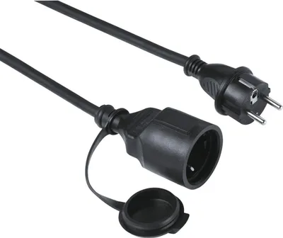 Image de Hama Rallonge Outdoor IP44 5m noir - Accessoires