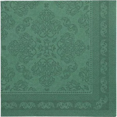 Produktbild von Servietten "ROYAL Collection" 1/4-Falz 40 cm x 40 cm dunkelgrün "Arabesque"