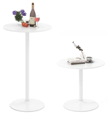 Image de FANTASK, table ronde pour bar, diamètre 60 cm, table d'appoint réglable en hauteur de 56 à 101,5 cm, idéale pour cocktails