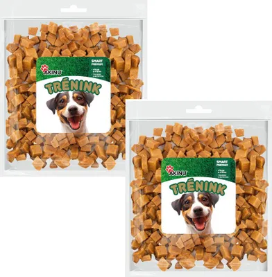 Obrázek produktu pro Akinu Trénink Lososové kostky pamlsek pro psy 2 x 400 g