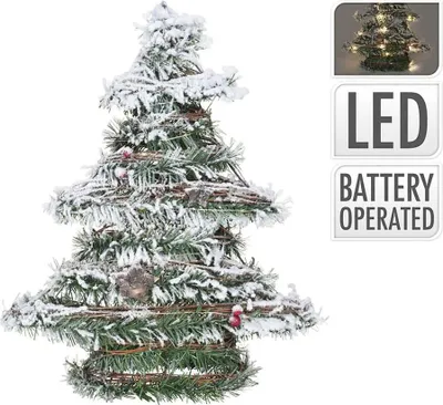 Produktbild von Weihnachtsbaum aus Rattan mit LEDs, 40 cm