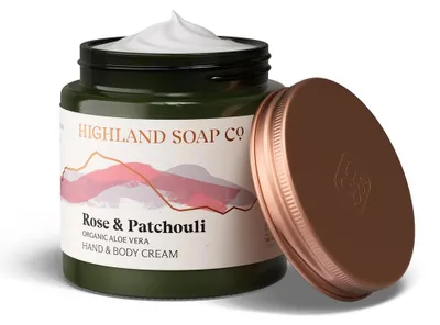 Produktbild von The Highland Soap Company Hand- & Körpercreme Rose & Patchouli 120ml