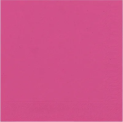 Image de Lot 20 Serviettes Duni Fuschia Serviettes En Papier Fuschia 33x33 Cm - Duni