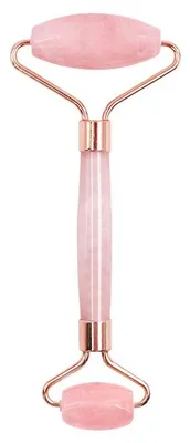 Produktbild von UNIQ Jade Roller Rosenquarz Gesichtsroller für Gesichtsmassage 14 cm