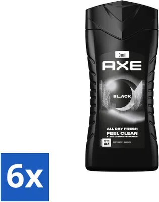 Image de Axe Gel Douche 3 en 1 Noir 250 ml - Pack avantage - 6 pièces