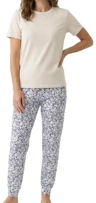 Produktbild von Schiesser Mix & Relax Schlafanzug Set aus T-Shirt und langer Hose, Weicher, elastischer Single Jersey, Hoher Tragekomfort