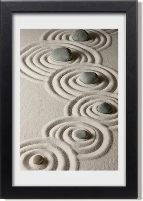 Produktbild von Bild 20x30 MDF-Rahmen, Wandkunst Steine ​​auf dem Sand