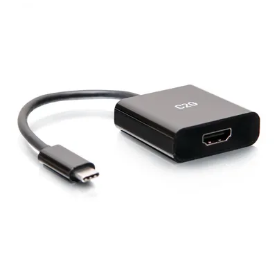 Produktbild von C2G 4K USB C to HDMI Adapter - 4K 60Hz - Videoadapter - 24 pin USB-C männlich zu HDMI weiblich - Schwarz - 4K Unterstützung