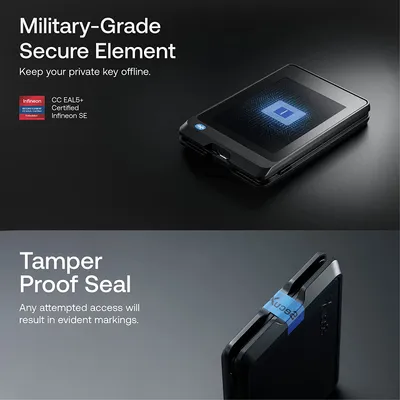 Obrázok produktu pre SecuX V20 - najbezpečnejšia hardvérová peňaženka s Bluetooth - veľký dotykový displej - jednoduchá správa Bitcoin, Ethereum, Ripple, BTC, ETH, LTC, BCH, DG