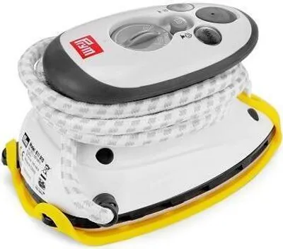 Produktbild von Prym Dampfbügeleisen Mini inkl. BabySnap Reisebügeleisen-Ablage (gelb)