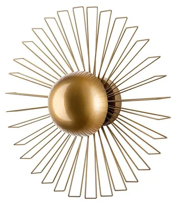 Image de Applique murale Lampe en métal doré 60 x 60 x 24 cm G9 8 W IP20