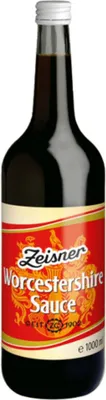 A bottle of Zeisner Worcestershire Sauce.