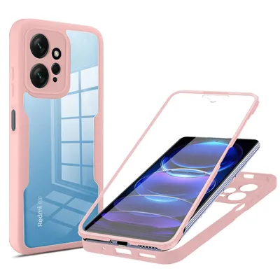 Produktbild von 360° Grad Hülle Xiaomi Redmi Note 12 4G Rundum vollschutz mit Displayschutz Rosa