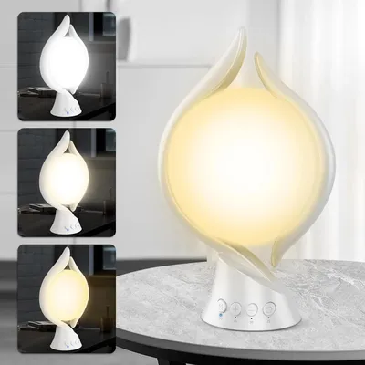 Produktbild von Tageslichtlampe 10000 Lux,Lichttherapielampe mit 3 Lichtfarben 4 Timer 5 einstellbare und Memoryfunktion Lichtintensität,Sonnenlicht Lampe(Weiß)