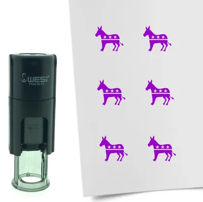 Produktbild von CombiCraft Selbstfärbender Stempel 'Demokraten Esel' in der Farbe Lila, Ø10mm