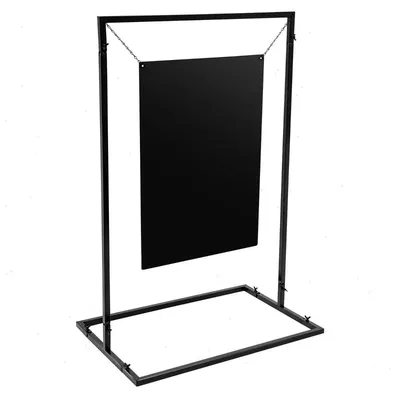 Image de Arche de mariage - Support d'arrière-plan en fer pour arche de mariage - Dimensions : 75 × 50 × 110 cm - Panneau arrière : 50 × 70 cm - Portable - Taille M - Noir