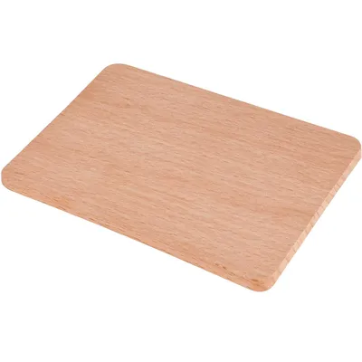 A wooden cutting board on a white background.