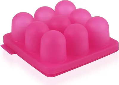 Produktbild von Kochblume Eiswürfelform Halbrund pink