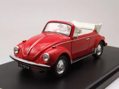 Produktbild von VW Käfer Cabrio 1973 rot Modellauto 1:43 Premium X Models