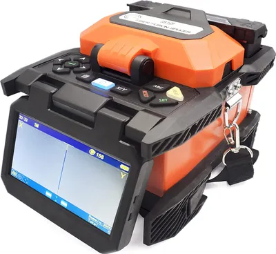 Produktbild von Elfcam - Glasfaserschweißgerät S10 - Kern-zu-Kern-Ausrichtung - 4 Motoren - 5" LCD-Bildschirm, 6400mAh Batterie, Kompatibel mit SM/MM/DS/NZDS, Komplettset Inklusive