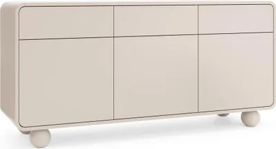 Obrázok produktu pre Komoda KAMLOOPS KSZ160 - Kašmír - zaoblená - 3 zásuvky - šírka 160 cm, výška 75 cm, hĺbka 39 cm