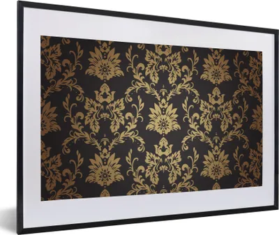 Produktbild von MuchoWow® Gerahmtes Poster Blumen - Licht - Vintage 60x40 cm - Poster mit Schwarzem Bilderrahmen Wandposter Rahmen Foto Bilder - Schlafzimmer - Plakat in Rahmen - Drucken