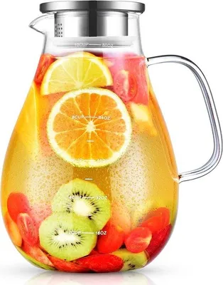Productafbeelding van Glazen karaf van 2,4 liter - Hittebestendig en handgemaakt