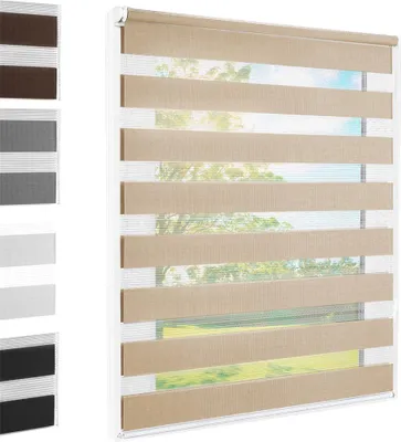 Produktbild von Doppelrollo Klemmfix Standardmaß : Sand : 140 : 80