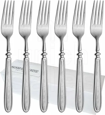 Produktbild von Picard & Wielpütz - 12 Dessert Vorspeisengabeln - Serie Landhaus vintage matt - Edelstahl - mattiert - spülmaschinenfest, Size:6 Stück