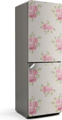 Obrázek produktu pro Květinový vzor s listy - Samolepka na lednici - Samolepka na lednici - Samolepicí fólie na lednici - Kuchyňské dekorace - 60x180 cm