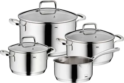 Produktbild von kela Kochtopf-Set Flavoria Edelstahl 18/10 glänzend, silber, 4-teilig (1 Set)