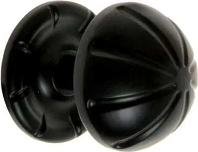 Zdjęcie produktu dla Stała gałka ozdobna, kula drzwiowa 75 mm AMIG 16, czarna (6131)