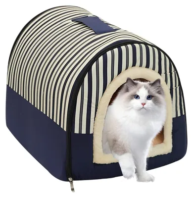 Productafbeelding van 2-in-1 Wasbare Hondenbed en Kattenhuis met Kussen