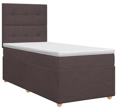 Obrázok produktu pre vidaXL Box spring posteľ s matracom tmavohnedá 90 x 200 cm látka