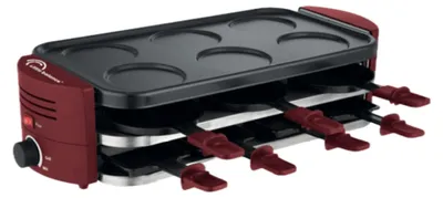 3-in-1 Raclette-, Pizza- & Pfannkuchengerät, 8 Pers., 1600 W, PFAS-frei