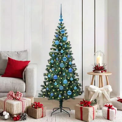 Immagine prodotto di Maison Exclusive - Albero di Natale artificiale illuminato, verde, 150 cm