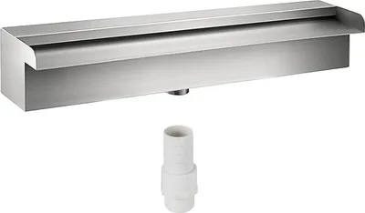 Zdjęcie produktu dla 11,8" x 4,5" x 3,1" Dekoracyjna fontanna wodospadowa ze stali nierdzewnej do ogrodowego stawu wewnątrz i na zewnątrz