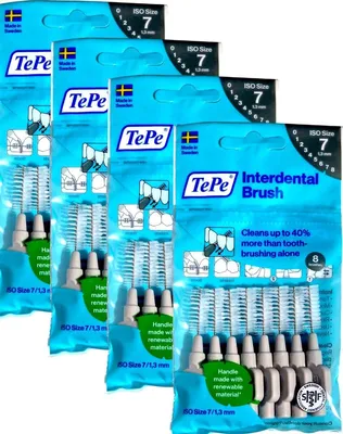 Produktbild von 4x  TePe Original Interdentalbürsten - 1,3 mm  grau -4x 8 Stück