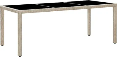 Produktbild von vidaXL 9-tlg. Garten-Essgruppe mit Auflagen Poly Rattan Beige
