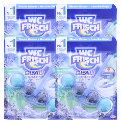 Produktbild von 4 x WC Frisch Kraft Aktiv Blauspüler Ozeanfrische WC Reiniger je 50g